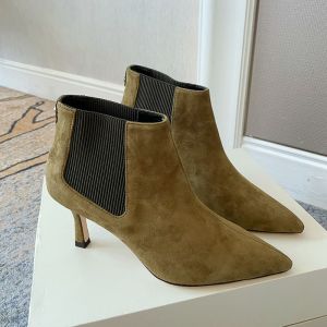 Jimmy Choo Maiara 65 Ankle Boots Suede Green