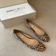 Jimmy Choo Gisela Flats Women Leopard Leather Brown