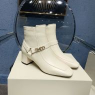 Jimmy Choo Ankle Boots Calf Leather With Choo Emblem Beige